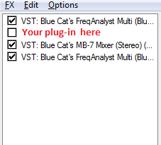 Step 09 - Deactivate the fx and insert the MB-7 Mixer that we will use to simulate the same response